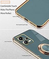 Vista 2 de Compatible con Xiaomi Redmi Note 12 Pro Plus Case Ring Holder Magnet Green, para Redmi Note 12 Pro Plus Funda de teléfono Funda de silicona a prueba