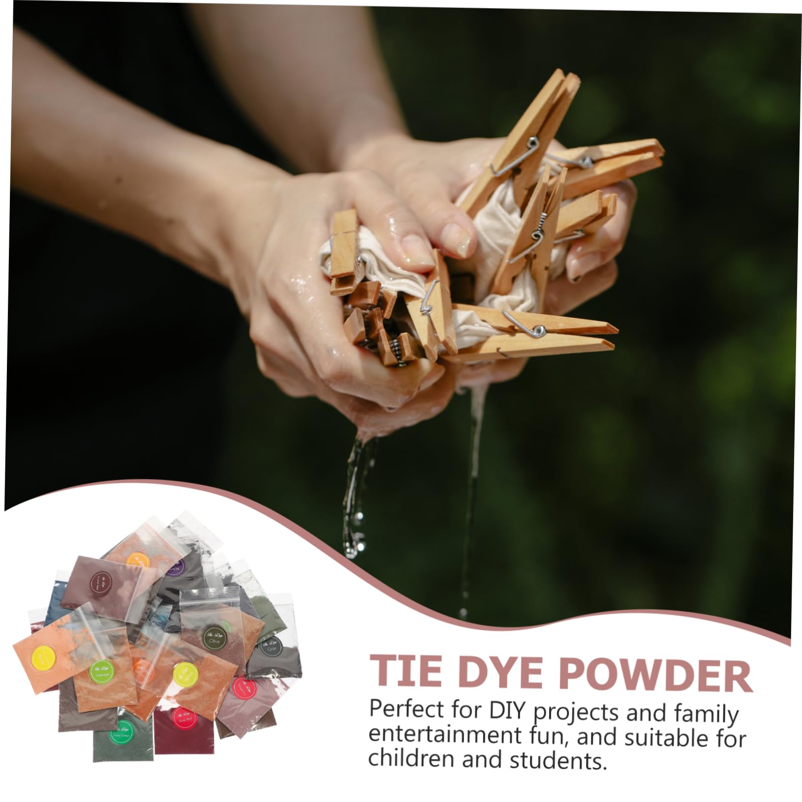 Anneome 32borse Kit Di Polvere Per Tie Dye Ricariche Colorate Per Tessuti Per Su Abbigliamento e Accessori Per Feste e Regali