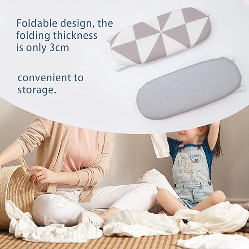Miniatura 7 de Mini tabla de planchar portátil, tabla de planchar plegable de 10.2 pulgadas, cubierta de tela para cuello, puño, esquina de hombro (estilo 3)