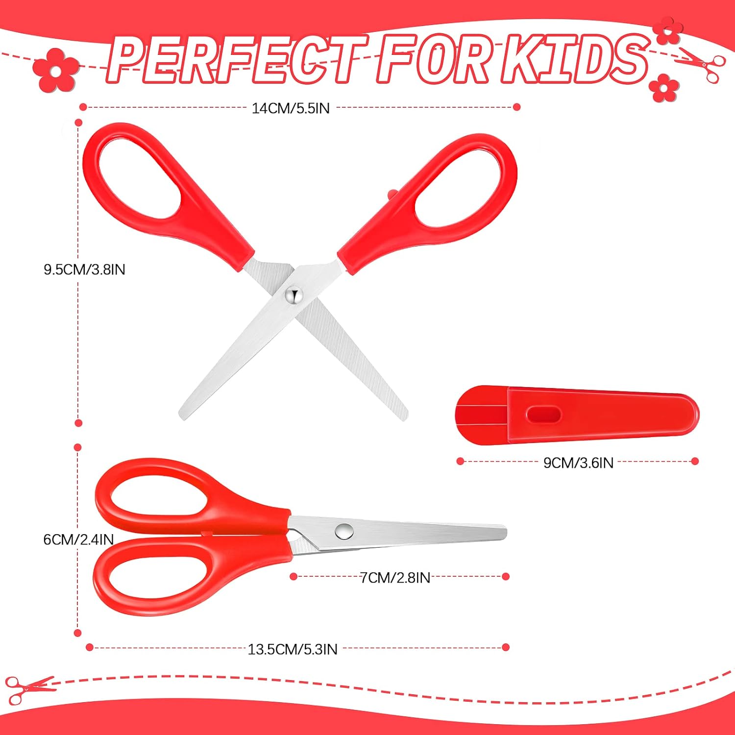 Right and Left Handed Scissors for Kids Blunt Scissors Children Scissors Kids Safety Scissors