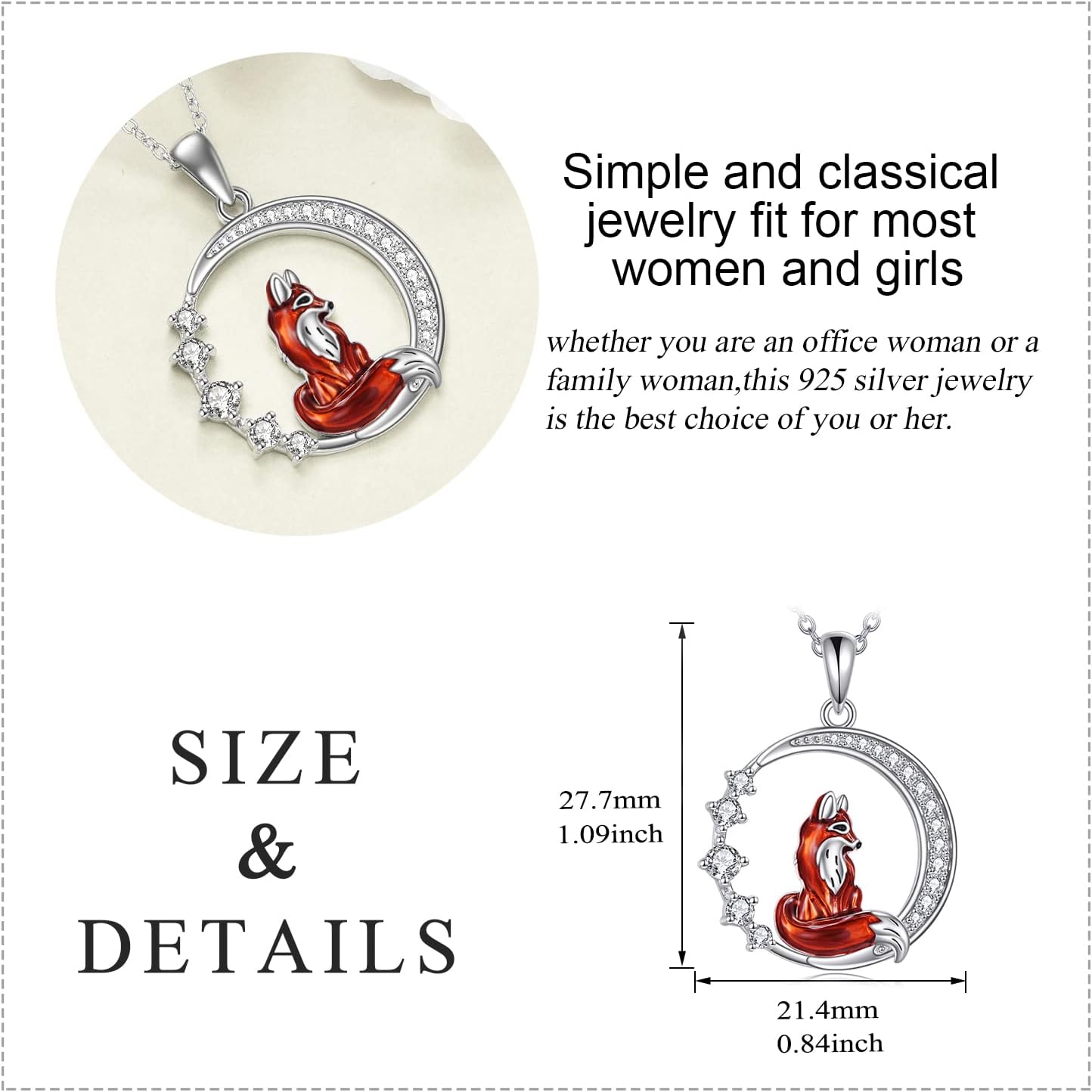 LUHE Animal Necklace Gifts 925 Sterling Silver Cute Pet Pendant Necklace Jewelry Gifts for Women - Image 5