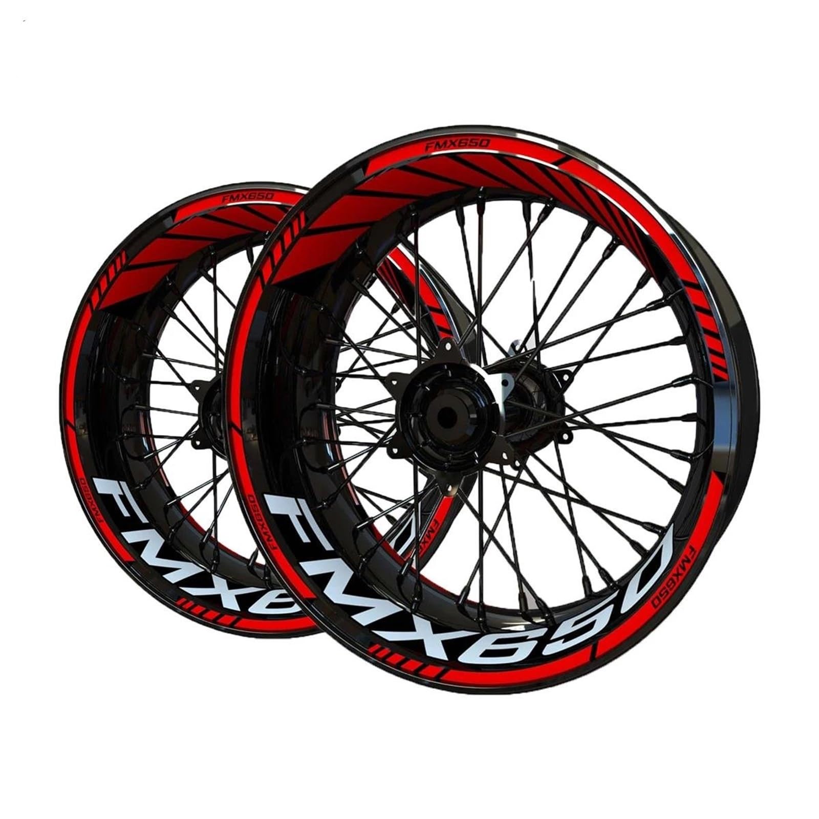Motorrad-Radnabenaufkleber Motorrad-Felgenaufkleber Für FMX650 FMX 650 Felgenaufkleber Radnabenaufkleber Reflektierende Felgenaufkleber Felgenrandaufkleber(Farbe 8)