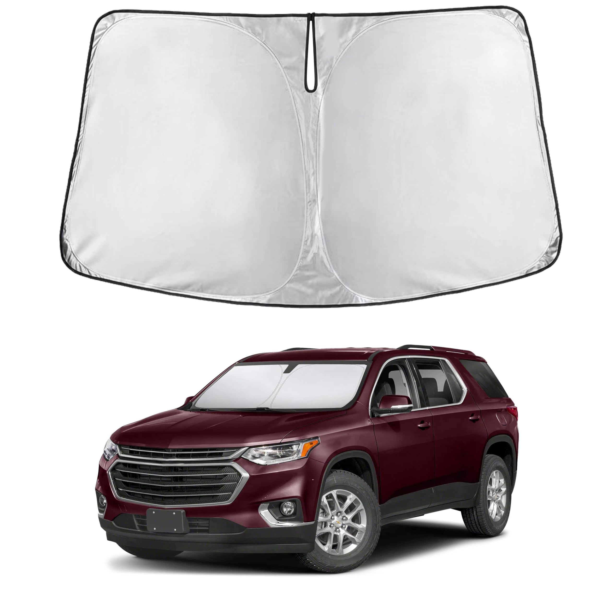 EcoNour Windshield Sunshade Compatible for Chevrolet Traverse 2018-2026