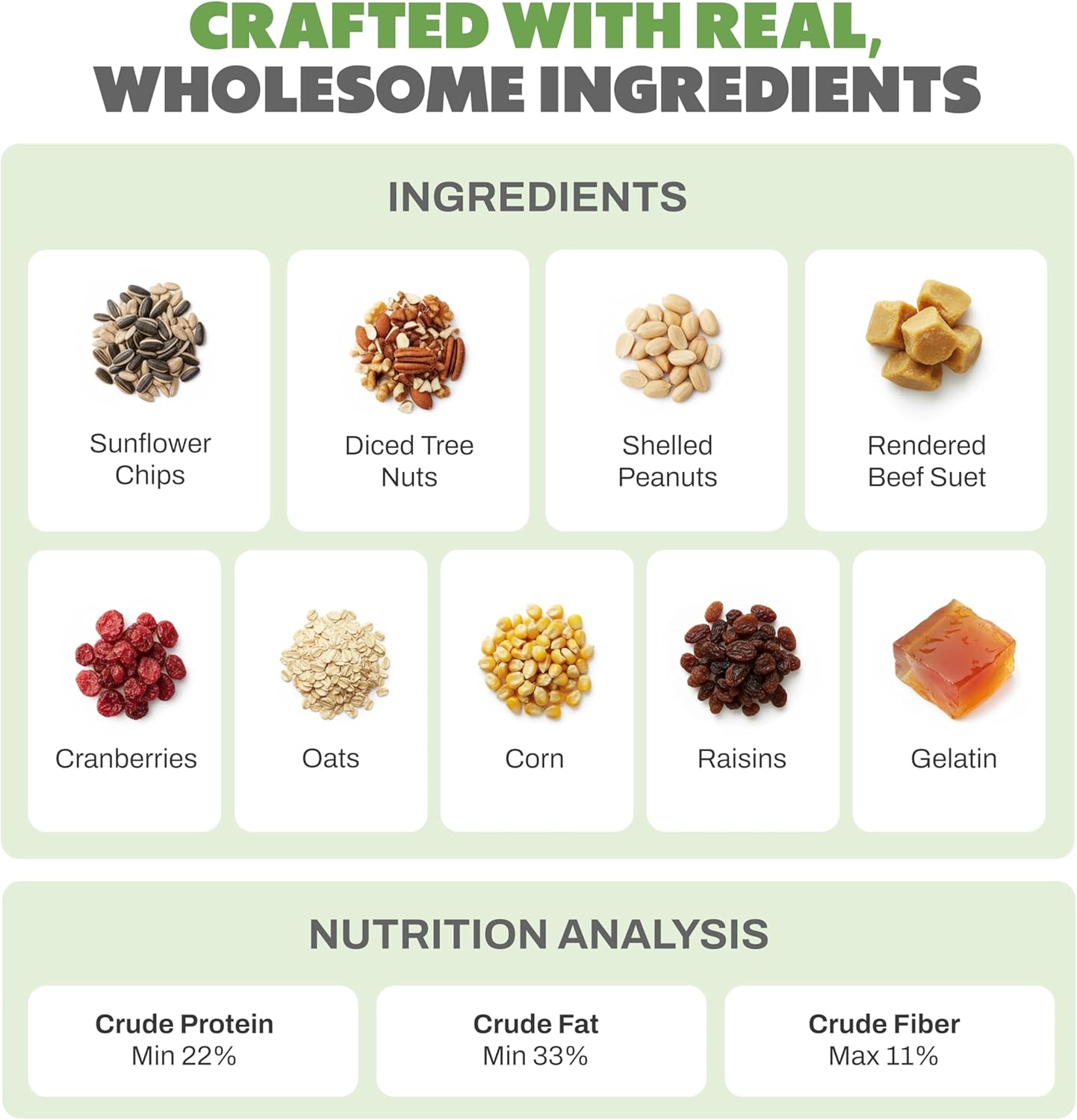 JCs Wildlife No Mess, No Waste Fruit Blend Premium Bird Seed Small Cylinder, Bird Food for Attracting Various Species, Ideal for Backyards, Easy-to-Use, Mess-Free Design, 2 lb, Pack of 1