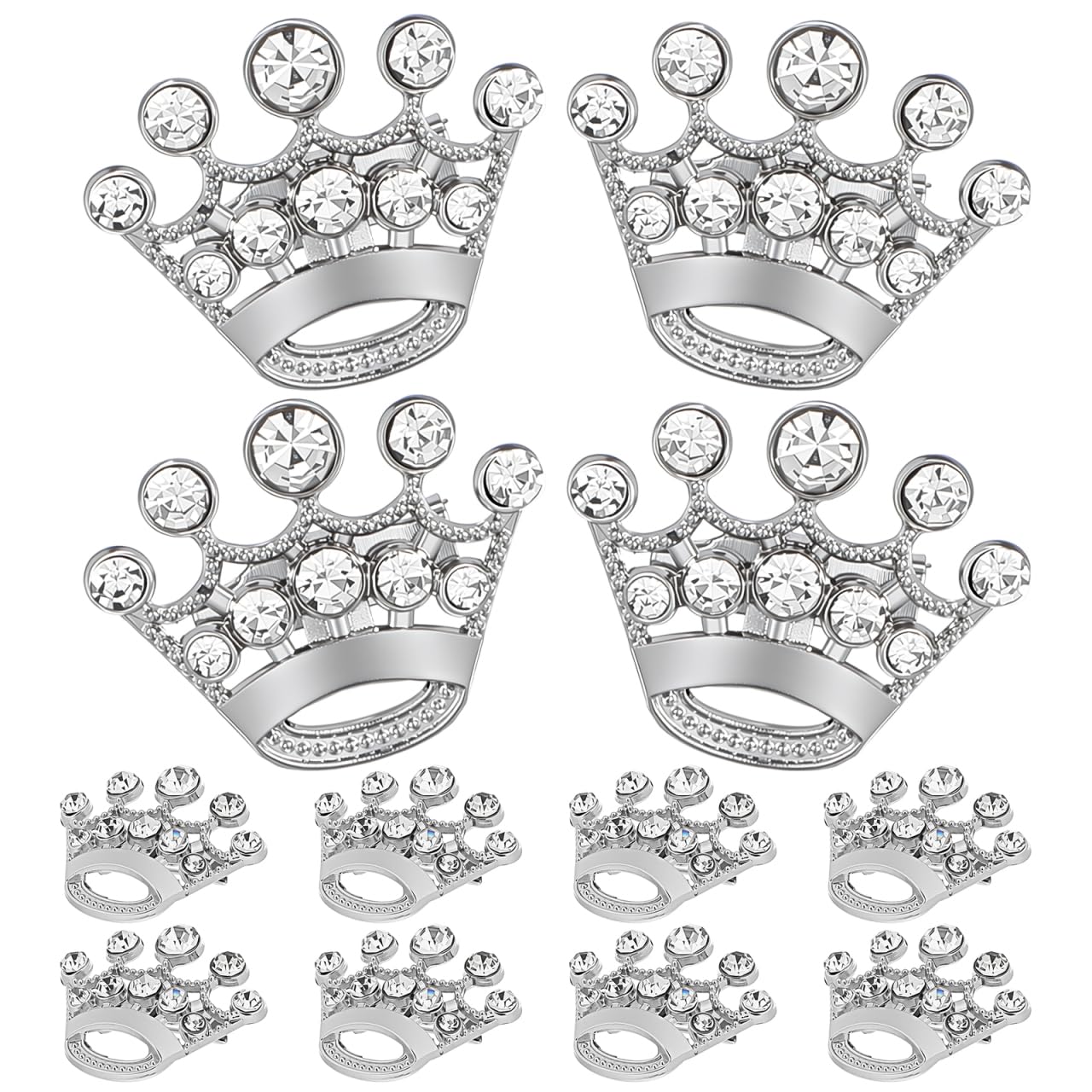 Broches en argent Baluue pour concours de beauté et couronnes de mariage (12 pièces)