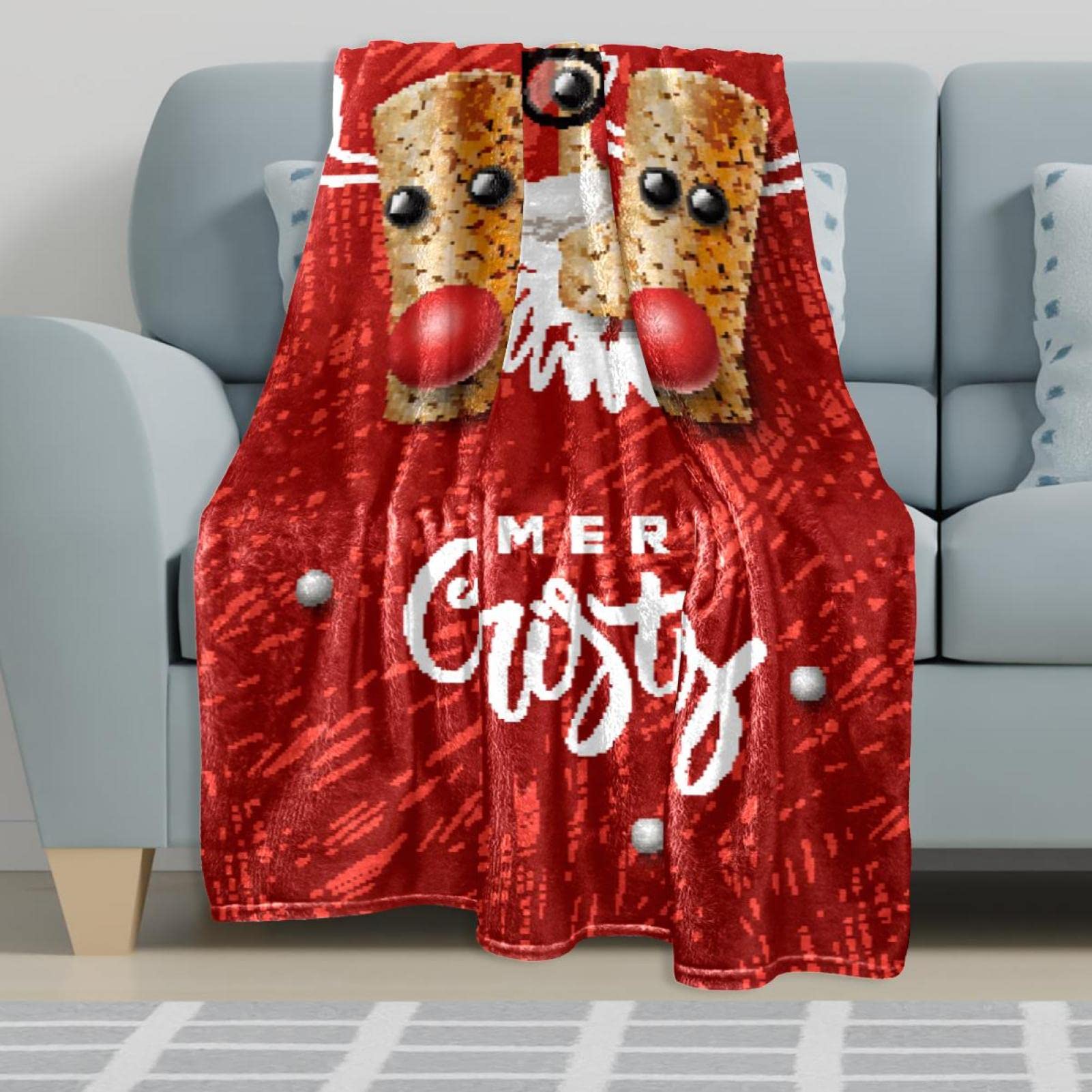 PAVILIA Kerst Gingerbread Throw Deken | Groene Vakantie Kerst Fleece Deken | Zachte, pluche, Warme Winter Cabin Gooi, 60x80 (Groene Peperkoek