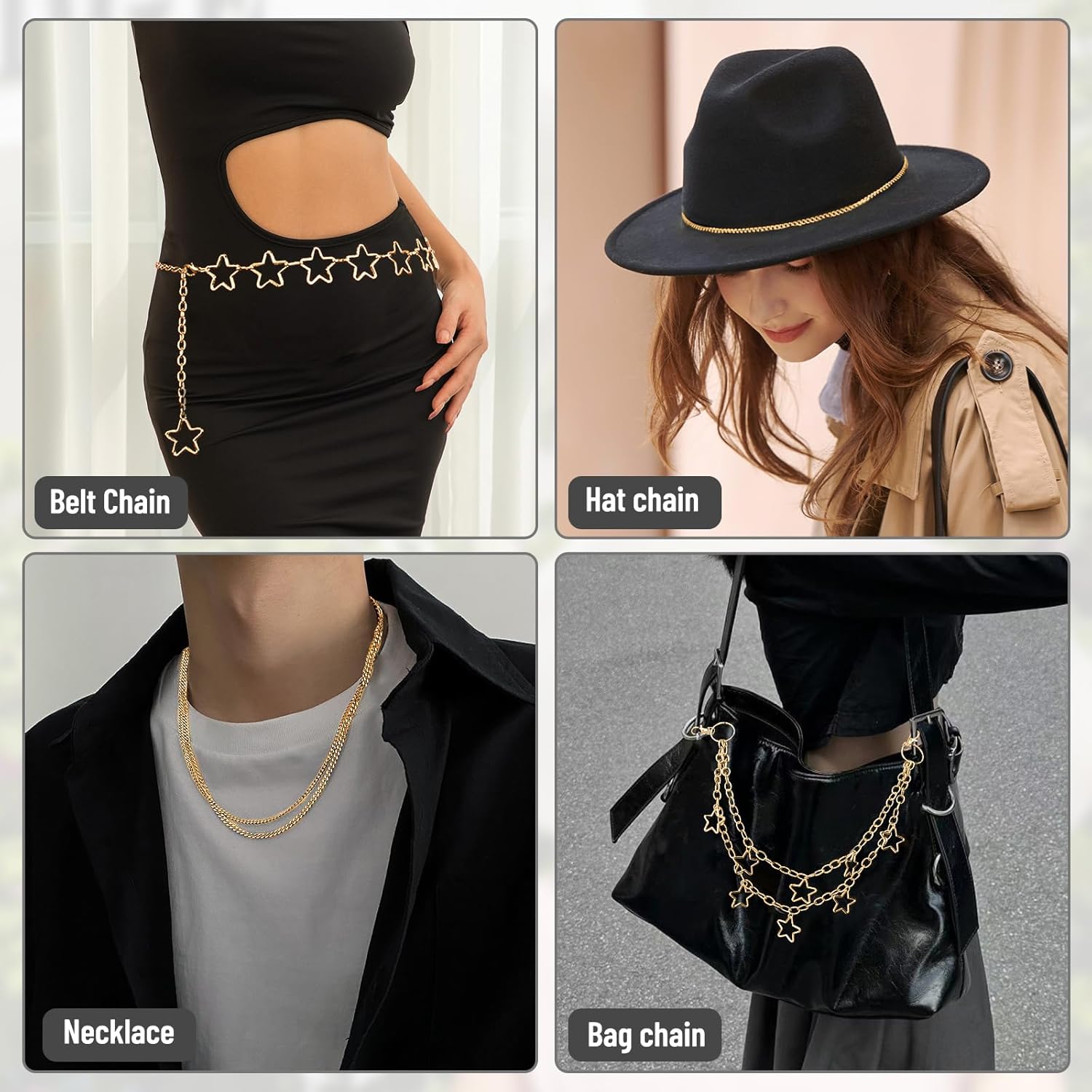 Waist Chain Belt Jeans Pants Chain, Punk Pocket Chain HipHop Wallet Chain for Women Body Belly Chain Goth Accessories Y2K Birthday - Image 7