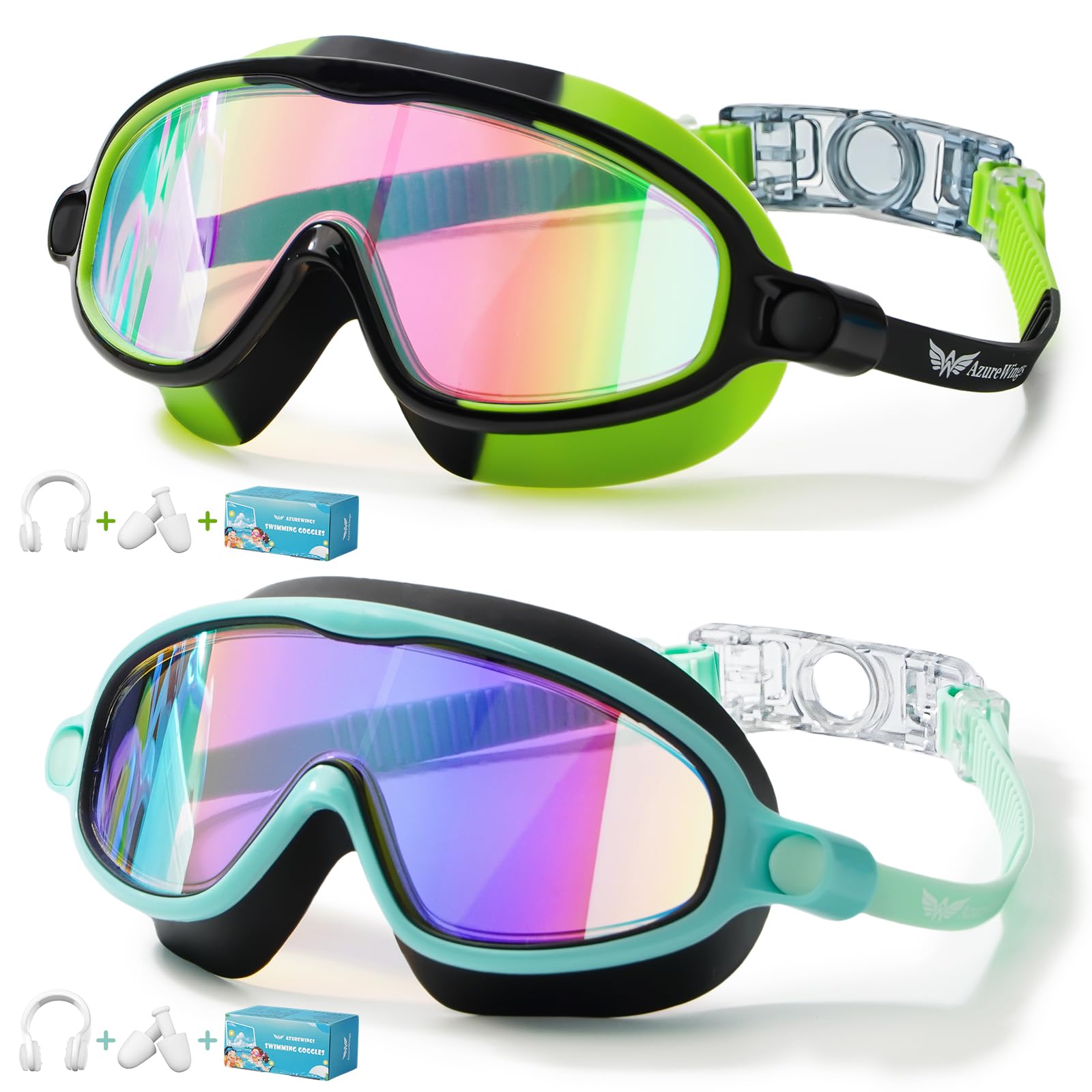50% OFF AzureWings Kids Swim Goggles--2 Pack