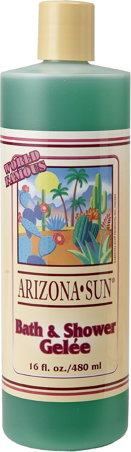 Arizona Sun Bath and Shower Gelee - 16 oz - Natural Aloe Vera and Other Plants and Cacti from The Desert Provide Moisturizing Bath Gel – Alternative to Bath Soap