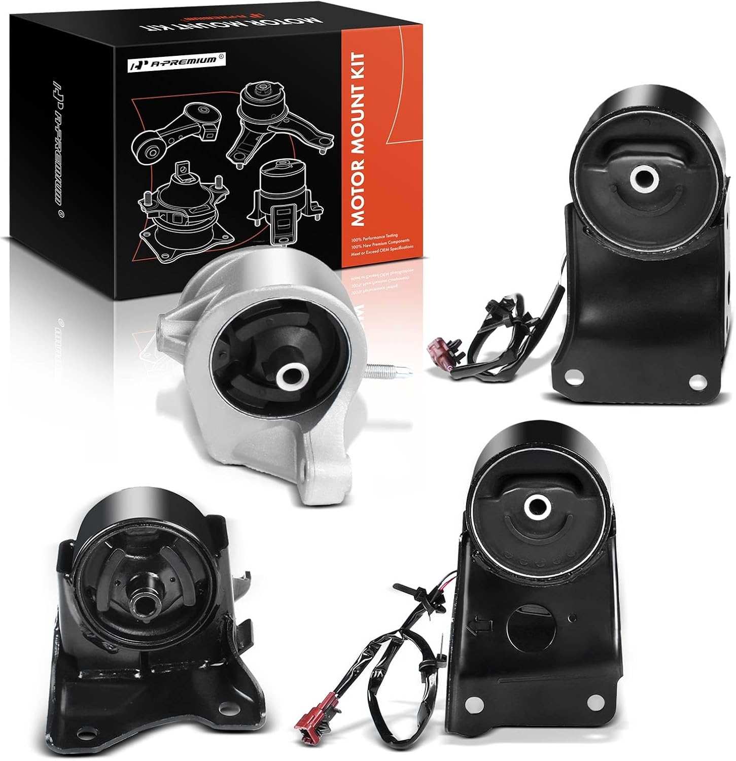 A-Premium 4PCS Engine Motor Mount and Transmission Mount Set Compatible with INFINITI I30 2000 2001 V6 3.0L, I35 2002 2003 2004 V6 3.5L, Automatic Transmission, Replace# 1122031U00