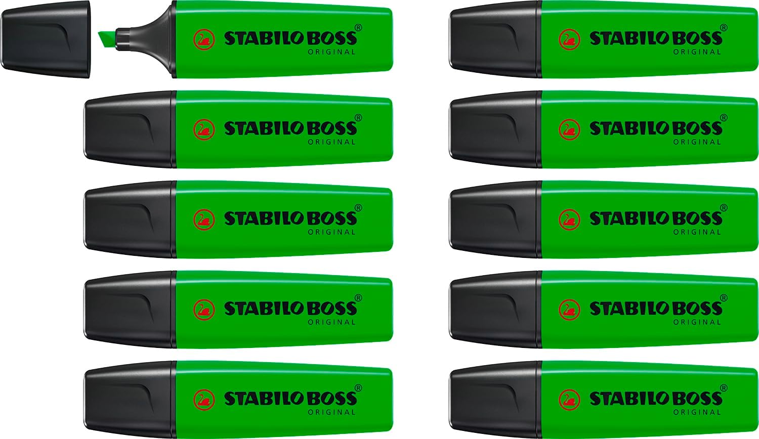10 marcadores fluorescentes Stabilo Boss Original Verde por 5,06€