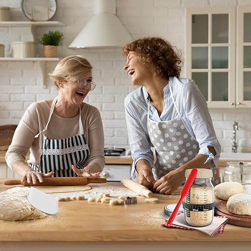 Miniatura 6 de Ultimate - Kit de tarro de masa madre de 31.8 onzas, tarro de masa madre reutilizable para hornear fácilmente el pan, perfecto para hacer tu masa