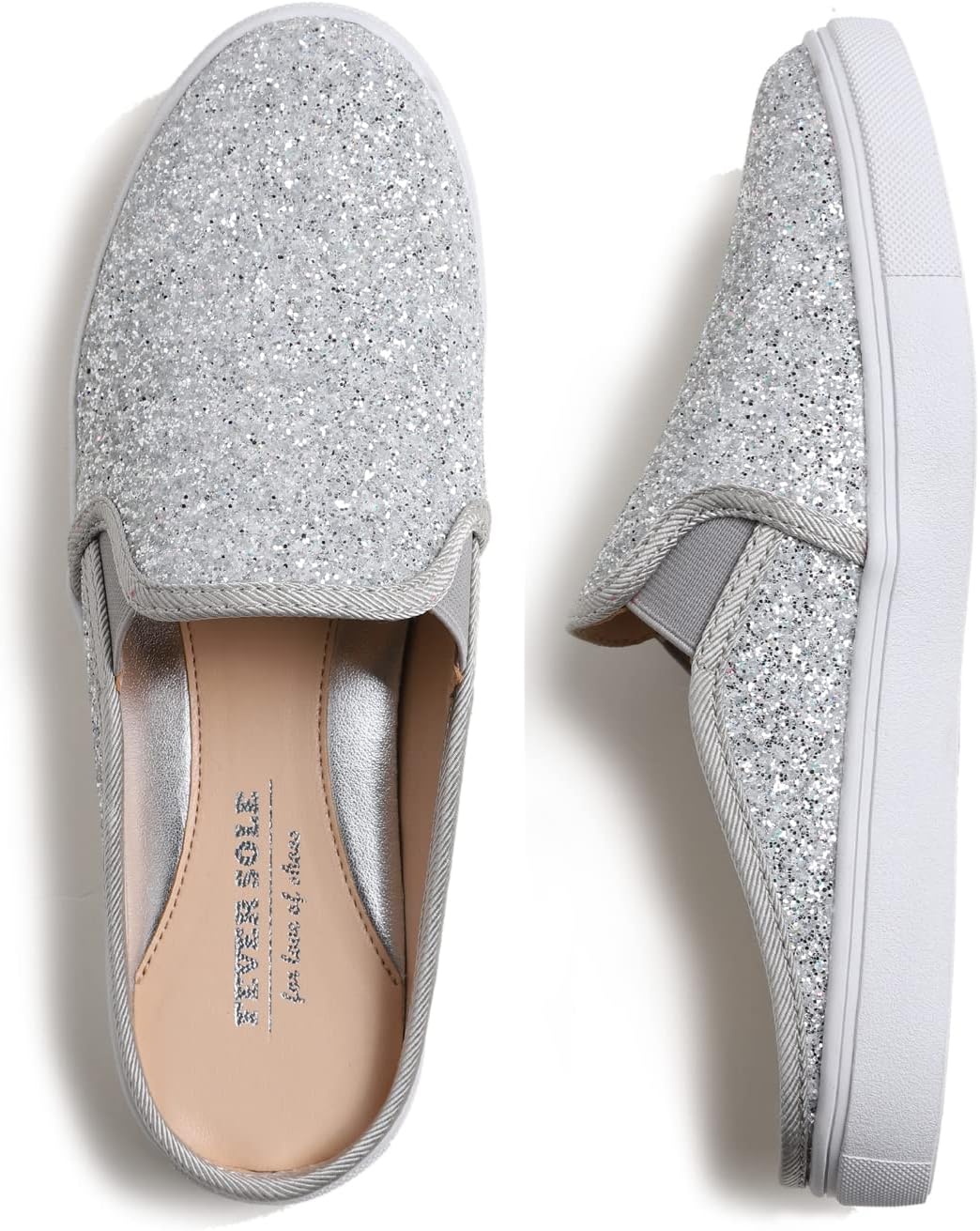 FEVERSOLE Women's Sport Mules Slip On Loafers Fashion Backless Sneakers