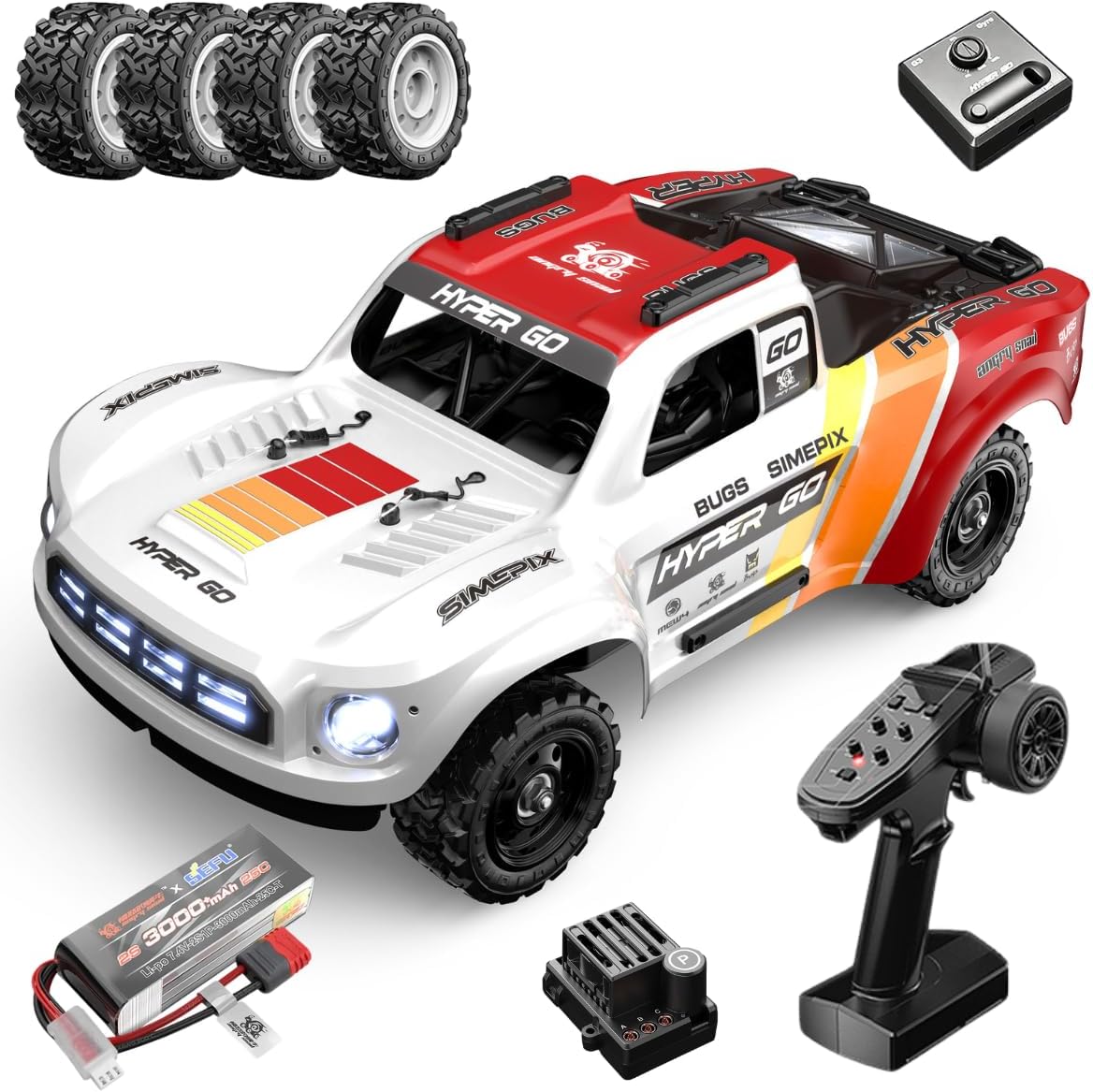 Amazon.com: Brushless RC Car MJX Hyper Go 14211 1:14 Scale 70km/h High ...