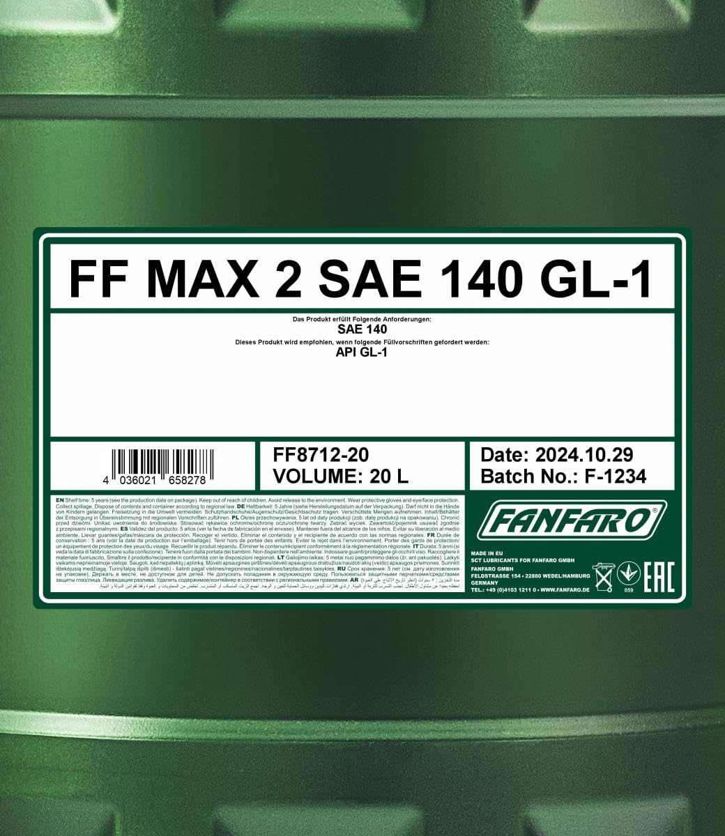 FANFARO FF8712-20 Getriebeöl für nachgerüstete Einbauten 20L