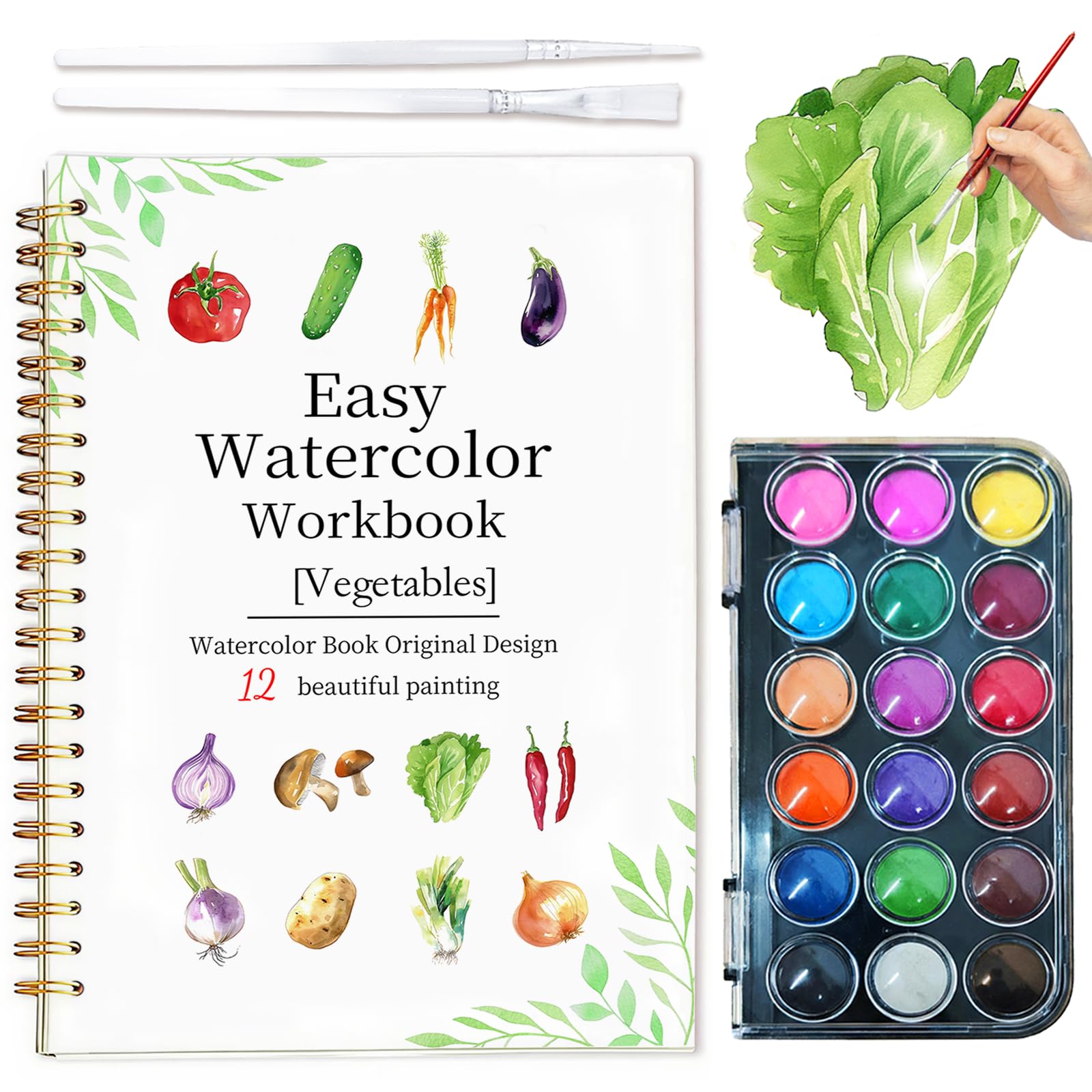 Easy Watercolor Workbook for Beginners - Flower Painting -22
