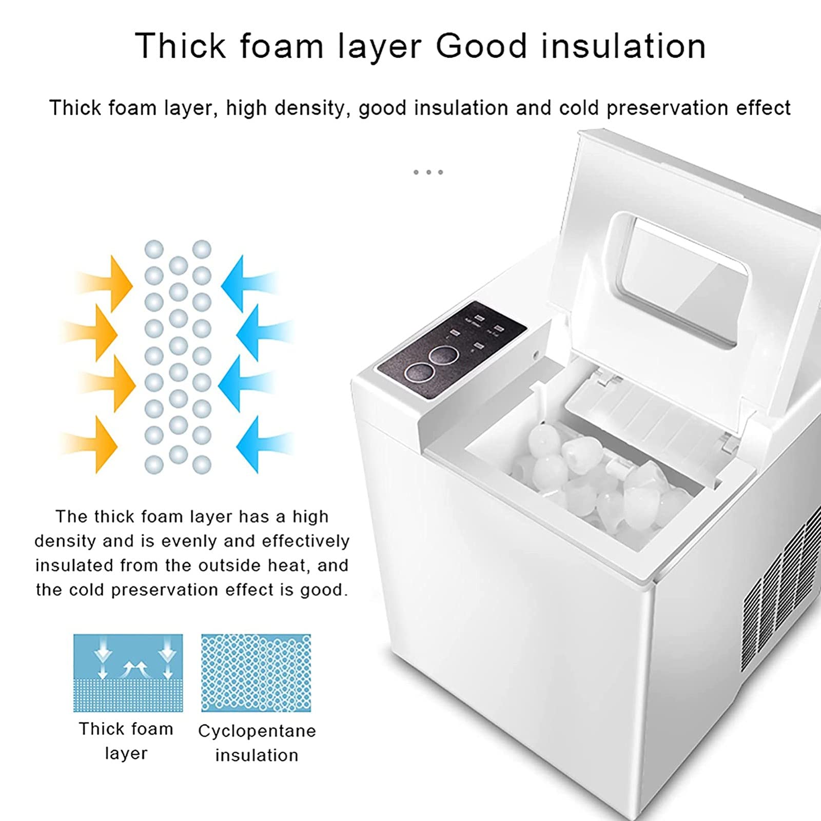 Ice Maker Countertop,15kg/24 Hours 7 Ice Cubes Ready In 8 Minutes With Easy To Control Lcd Display Home Party Portable Ice Maker Machine on Fridge.com - View 4