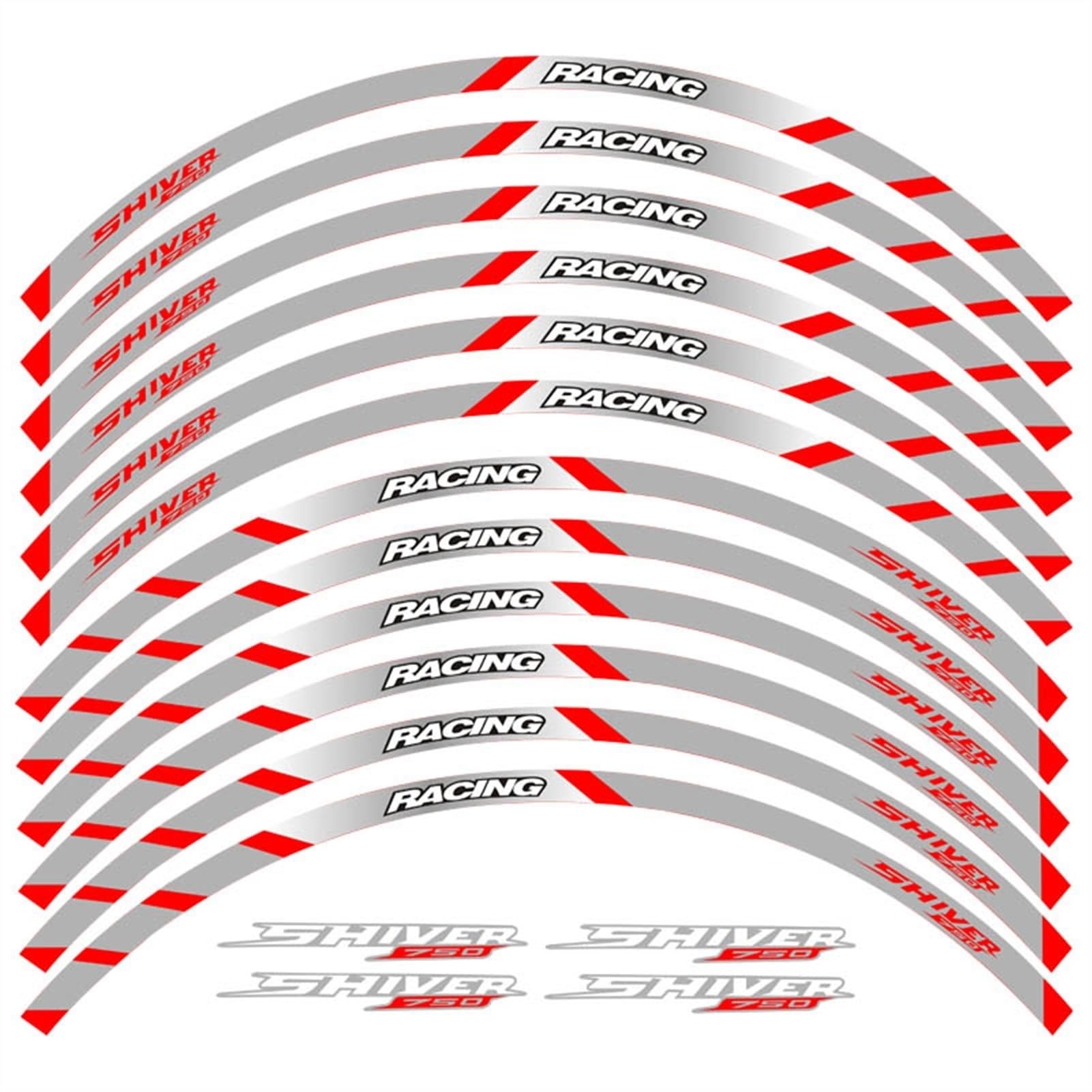 Motorcycle Wheel Tire Reflective Stripes Stickers Rim Decal for Aprilia for Shiver 750 for Shiver(Color18)