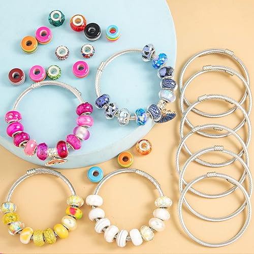 Miniatura 4 de ZYEHXED 20 pulseras con dije de serpiente, pulseras elásticas expandibles, de acero inoxidable, pulsera de serpiente plateada para mujeres y niñas,