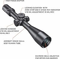 Vista 2 de Bushnell Match Pro ED 5-30x56 Mira de rifle - Vidrio ED Prime, retícula MIL 2 iluminada desplegable para tiro de precisión