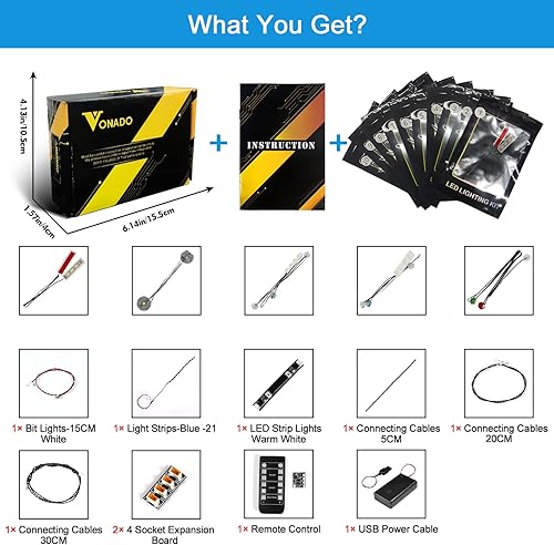 Miniatura 2 de VONADO Kit de luz LED para helicóptero de rescate Lego Technic Airbus H175 42145 (sin modelo), kit de iluminación de decoración compatible con