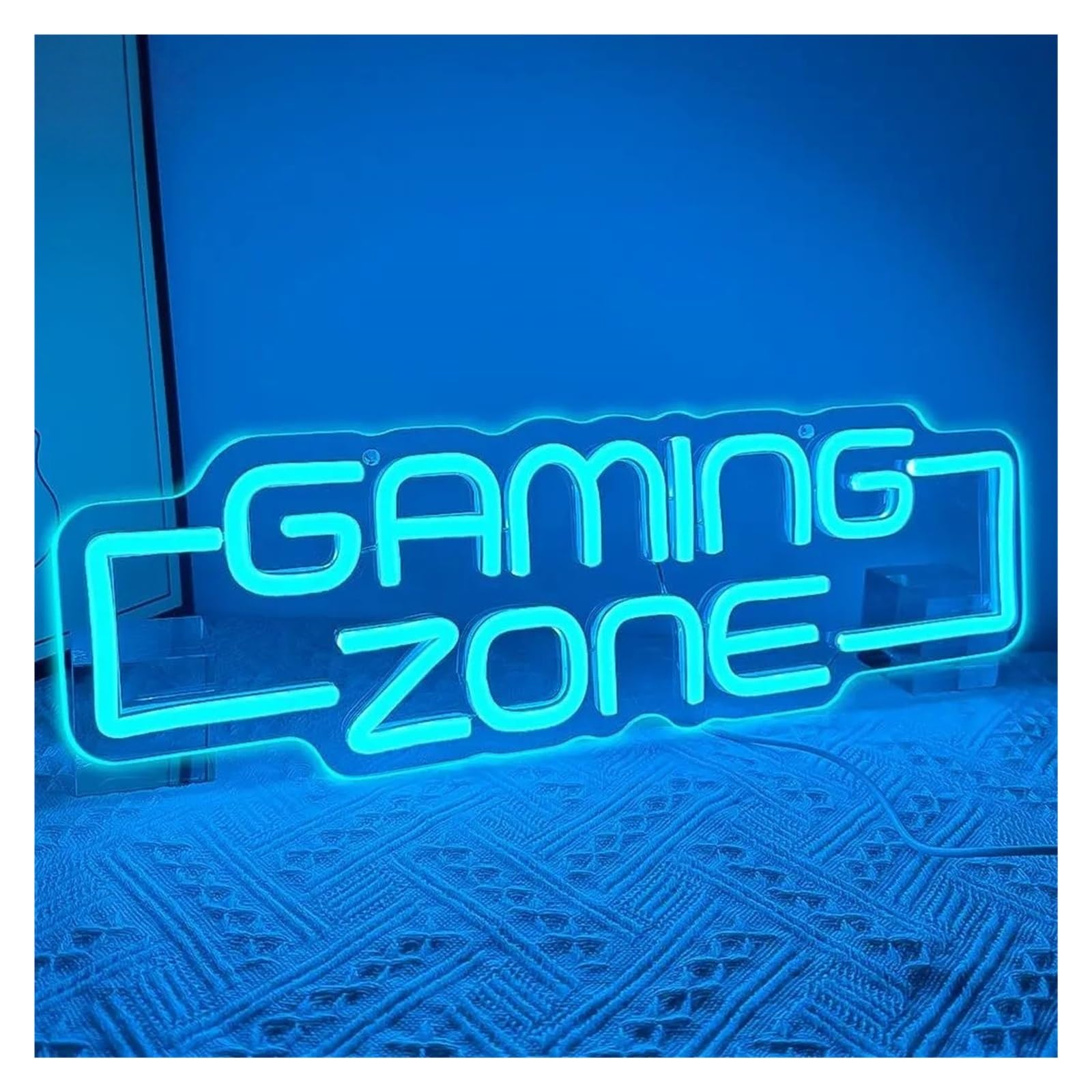 LED néon signe Gaming Zone Néon LED Lumière Dimmable Pour Les Adolescents Gamer Chambre Chambre Fête Décoration Murale Signe Lampe Lumineuse 16.7inx5.5in