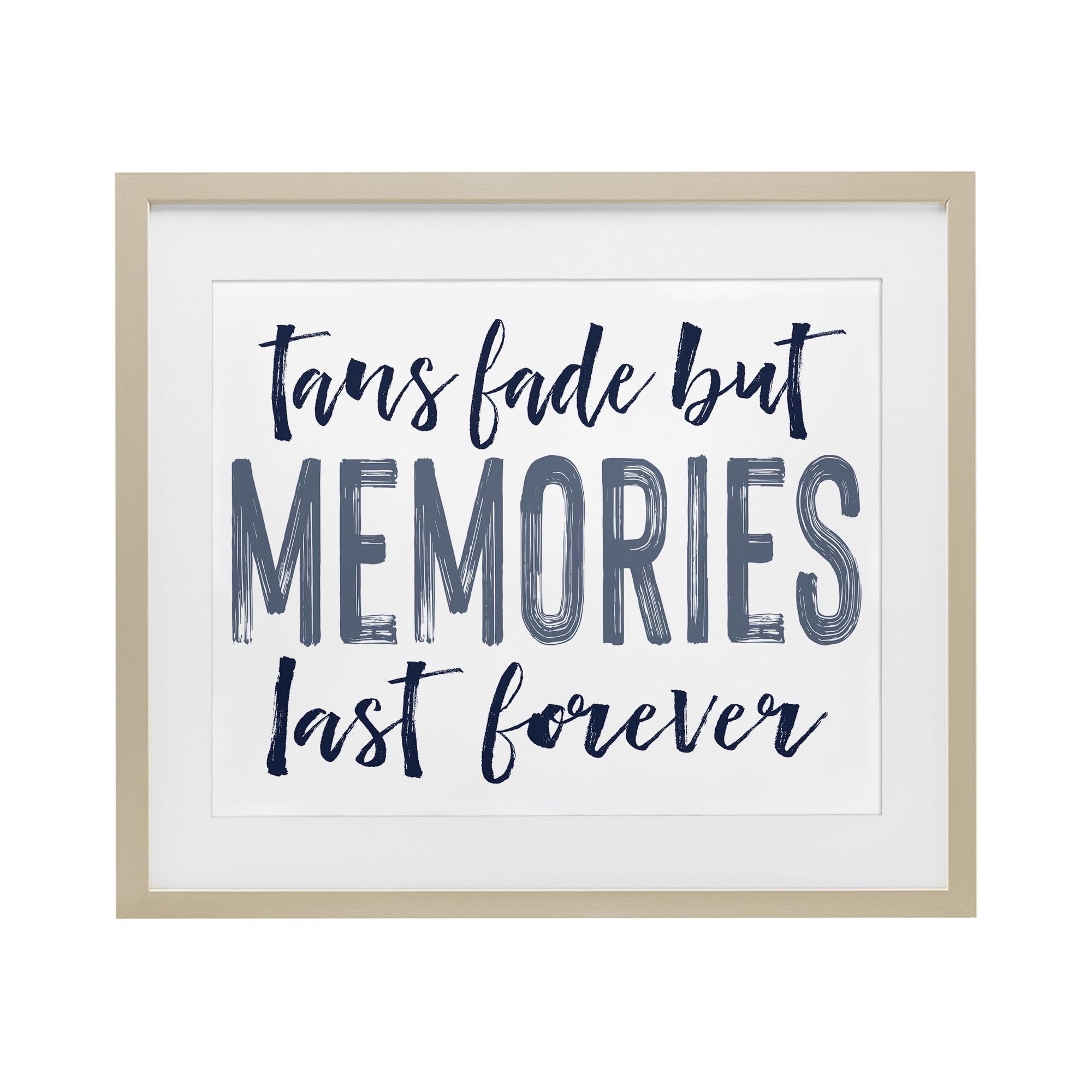 Affiche encadrée Summer Memories sous verre Stupell cadre bouleau haut de gamme