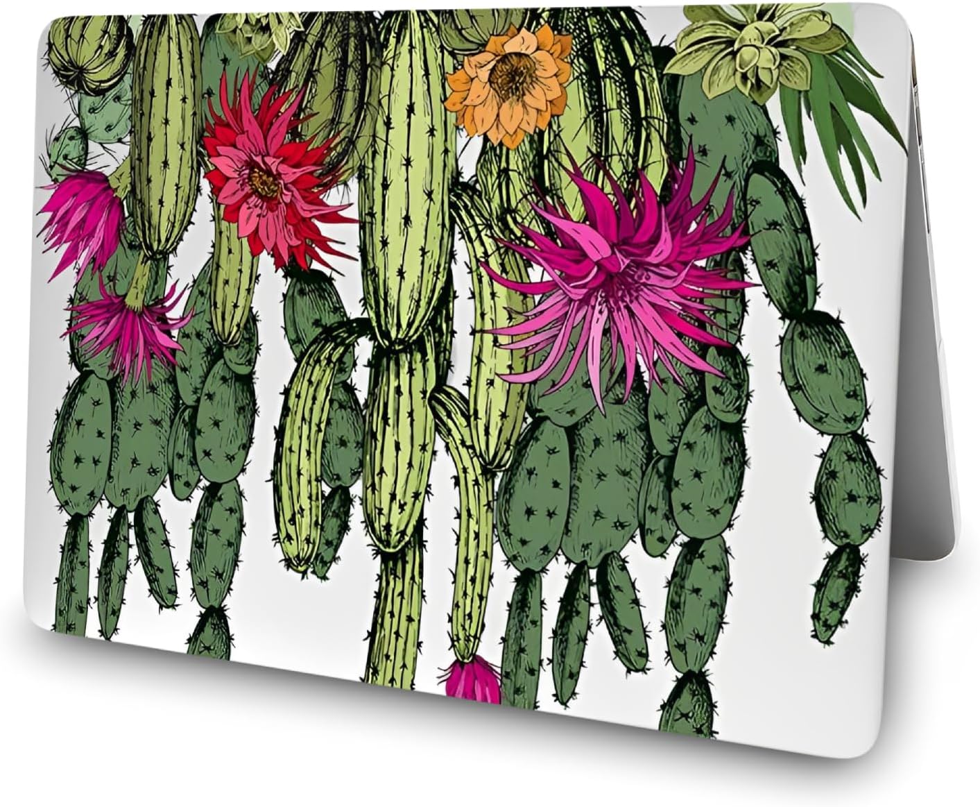 Hard Shell Compatible with MacBook Pro 13 inch 2015 2014 2013 2012 Release A1502 A1425, Printing Plastic Protective Laptop Case with Keyboard Cover for MacBook Pro Retina 13.3", Green Cactus