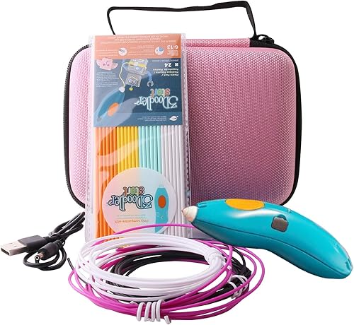Miniatura 6 de WERJIA Estuche rígido compatible con el bolígrafo de impresión 3Doodler Start 3D (rosa, solo funda)
