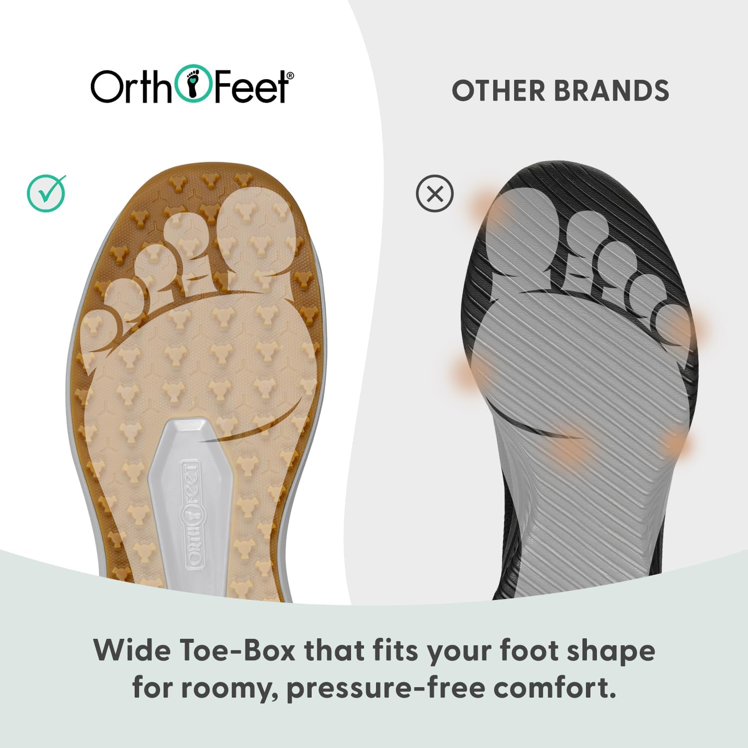 Orthofeet Men's Birdie Golf Shoes with Arch Support