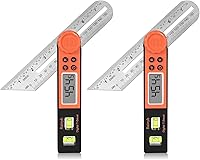 Vista 8 de Buscador de ángulo digital transportador de 0 a 360 grados en T de bisel y transportador con burbuja vertical horizontal y pantalla LCD completa