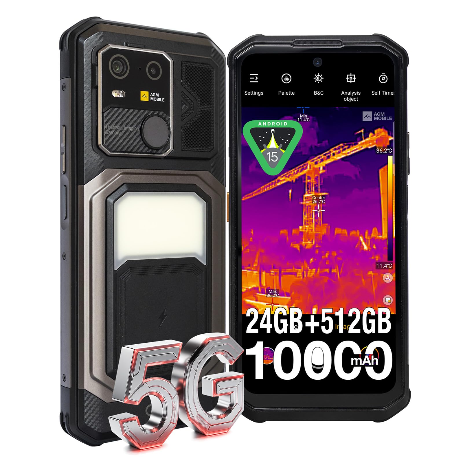 AGM G3 Pro Outdoor Handy mit Wärmebildkamera, Robustes Handy