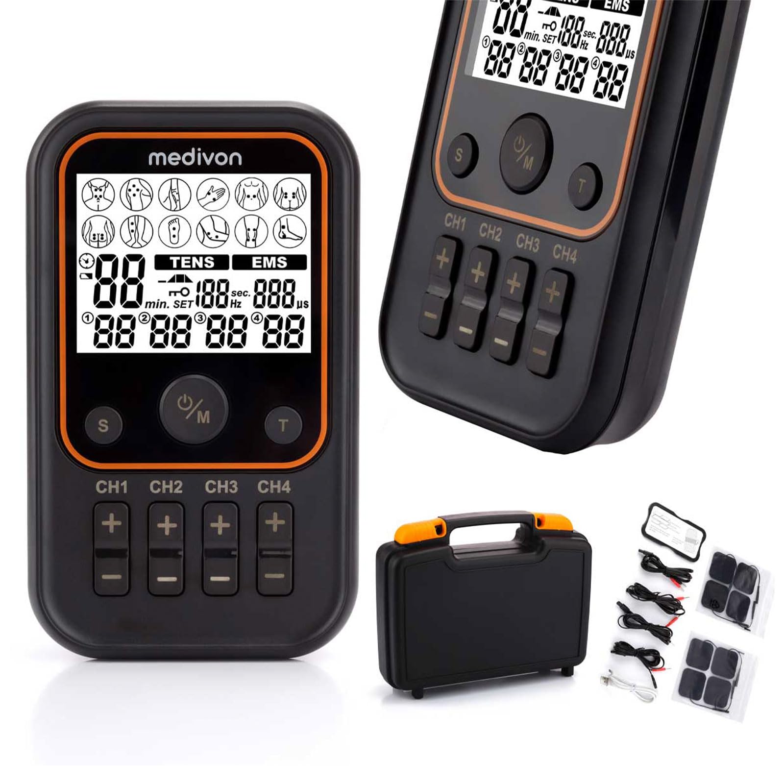 Medivon OdinFlex PRO Muskel Elektrostimulator für EMS/TENS, Trainingsgerät