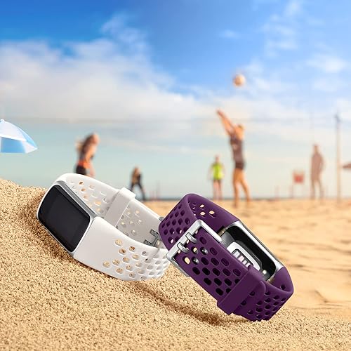 Miniatura 7 de Getino Bandas deportivas compatibles con Fitbit Charge 5Charge 6 mujeres hombres, correa transpirable suave impermeable accesorios de repuesto