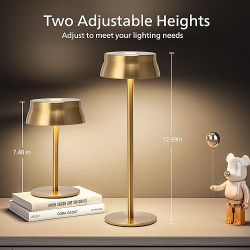 Miniatura 4 de Philips Lámpara de mesa inalámbrica, luz LED portátil de escritorio para exteriores, funciona con batería recargable, 2 alturas ajustables, control