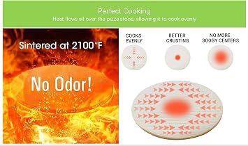 Round Pizza Baking Stone 9 Diameter, White