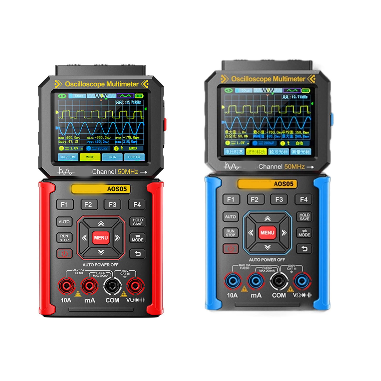 Oscilloscopio palmare a 2 canali ad ampia frequenza 50 MHz Larghezza di banda 200 Msps Frequenza di campionamento per una facile integrazione Tester oscilloscopio