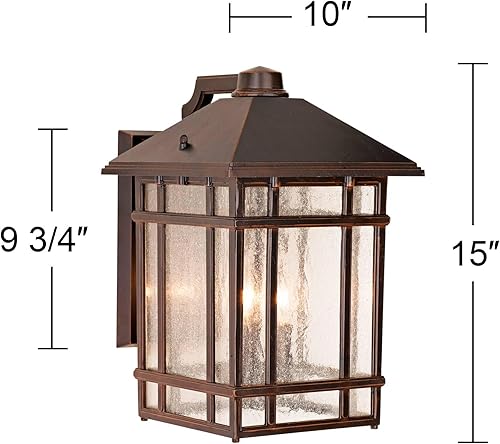 Miniatura 4 de J du J Sierra Craftsman - Lámpara de pared para exteriores de 15 pulgadas de alto