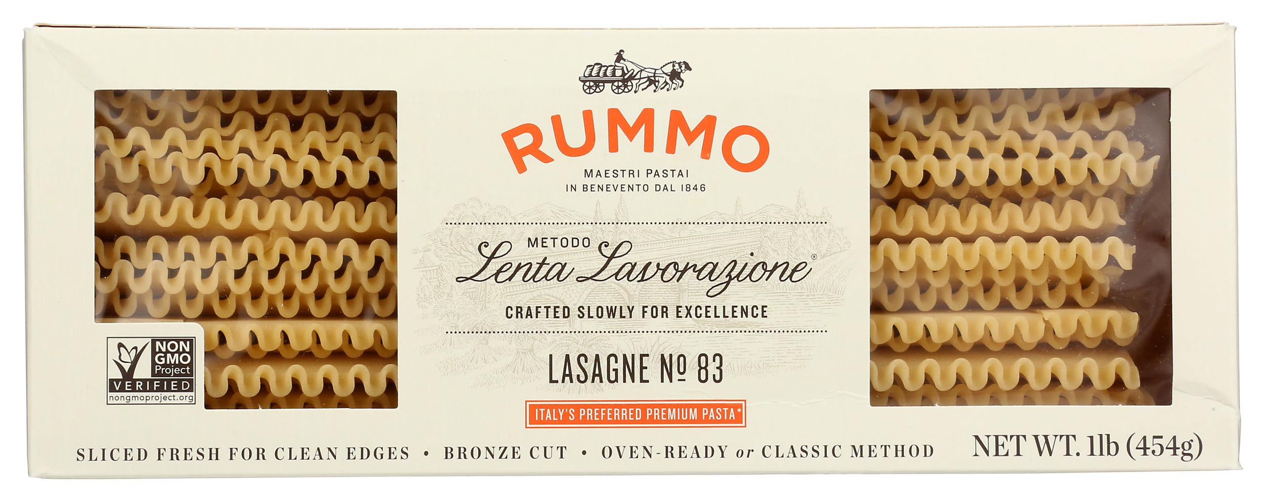Amazon.com : Rummo Lasagne Pasta, No. 83, Kosher, Non GMO, 1 LB
