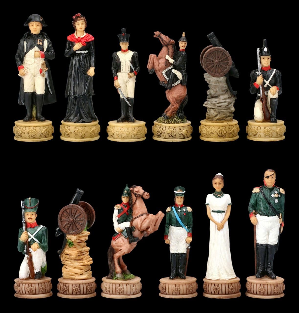 Set di scacchi Romani contro Arabi, 32 personaggi fino a 8 cm di altezza