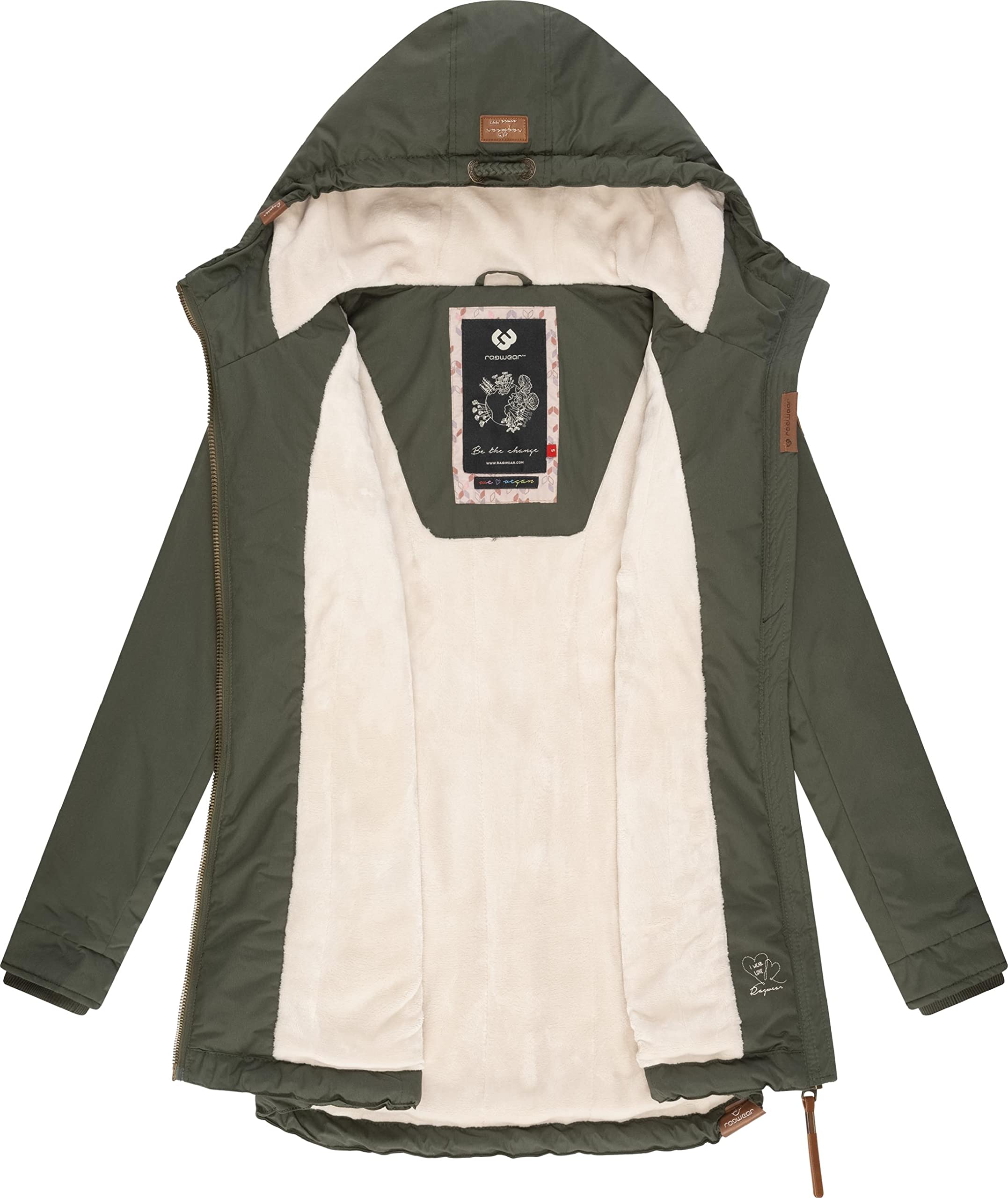 Ragwear Damen warme Winterjacke kurz wasserdicht mit Kapuze Zuzka Winter XS-6XL