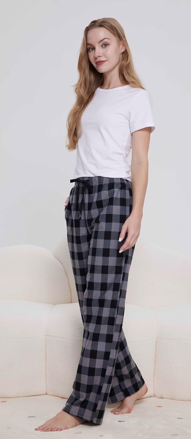 HiddenValor Women's Pajama Pants, Cotton Sleepwear Plaid Pajamas - Image 5