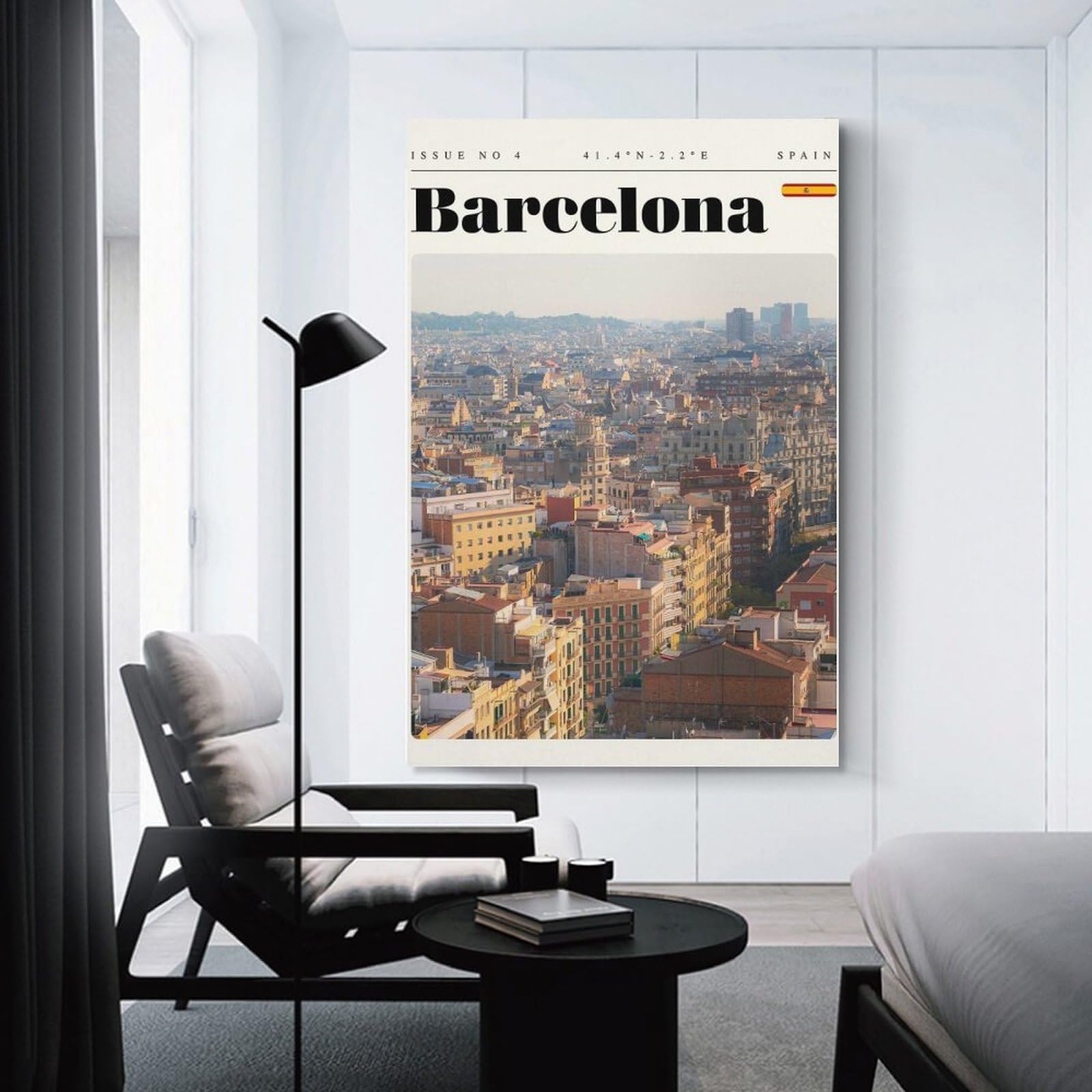 Junmoney Barcelona Spain Travel Art Room Decor Wall Art 20x30inch(50x75cm), for Bedroom Walls, Guest Spaces Or Lounges, An Easy Wall Refresh for Bedrooms
