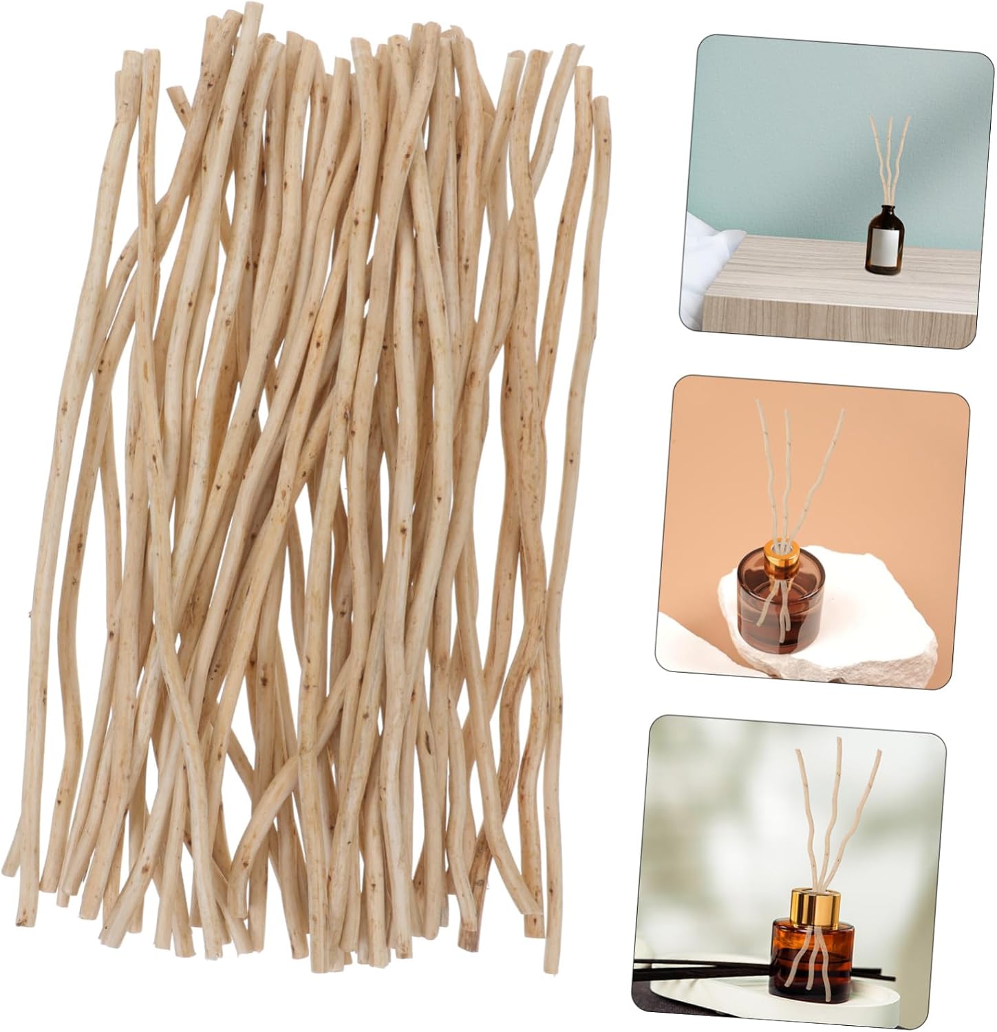 250pcs Natural Diffuser Sticks for Essential Oils Elegant Replacements Rattan Fragrance Sticks for Home Decor Indoor Air Quality and Atmosphere