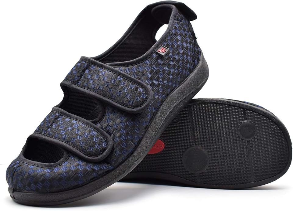 W&Lesvago Sandalias para hombre con diseño de diabético, ajustables