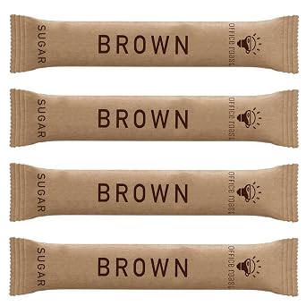 Office Roast Brown Sugar Sticks Pack - Sweeteners for Coffee, Tea & Beverages Includes Dark Brown Sugar Convenient, Individually Wrapped Packets 100 Count Total