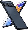 tocol 3-in-1 for google pixel 8a with protective glass full camera protection shockproof scratch-resistant matte mobile phone case for pixel 8a case black