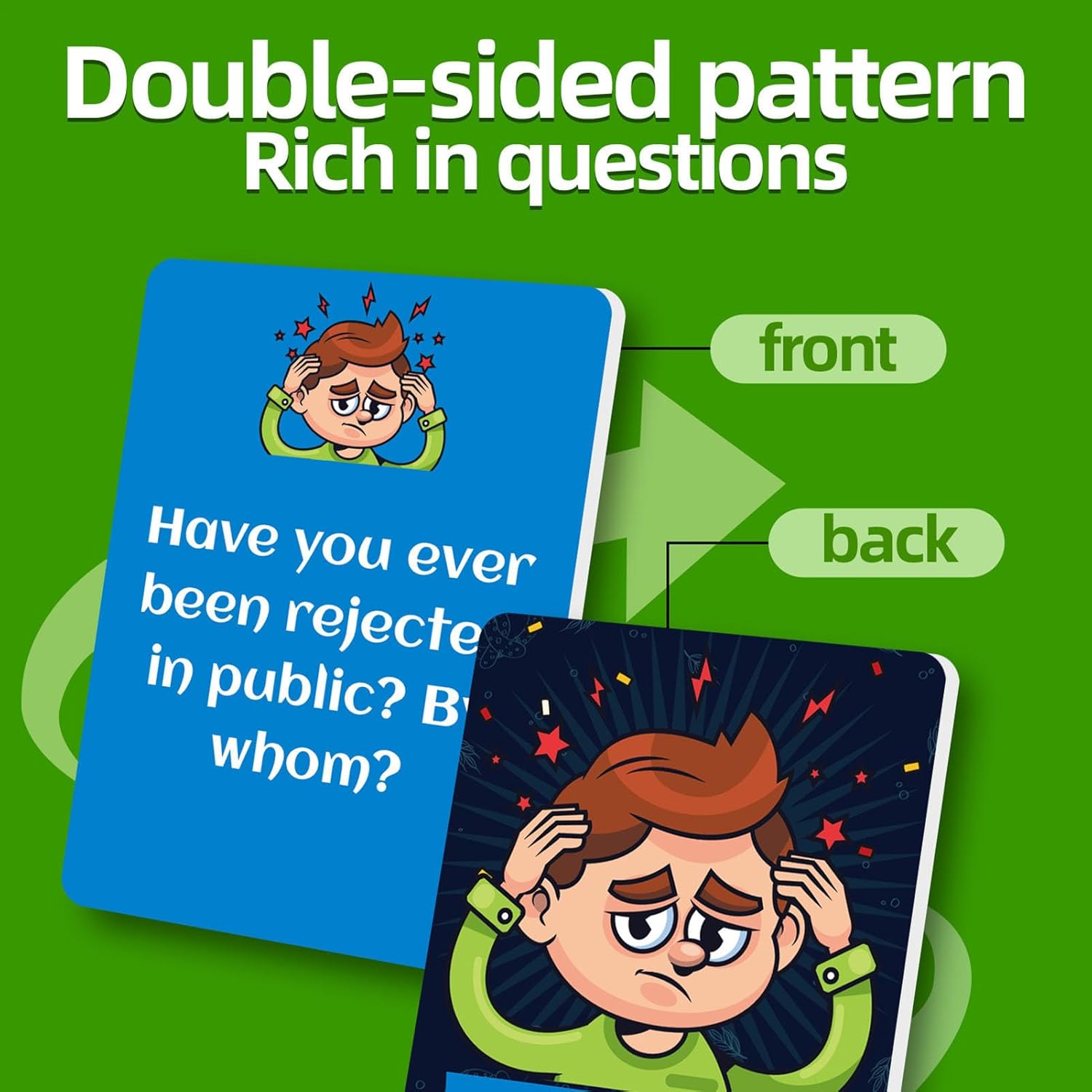 Conversation Cards - 6.4x8.9cm Adult Conversation Cards Group Activities | 50 Pieces Interactive Board Games | for Women Men Friends Dates Couples Car Rides Travel Road Trip Party Camping