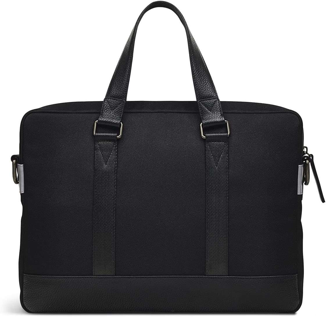 RADLEY London Deans Street Men's Medium Leather Ziptop Satchel Bag, Black