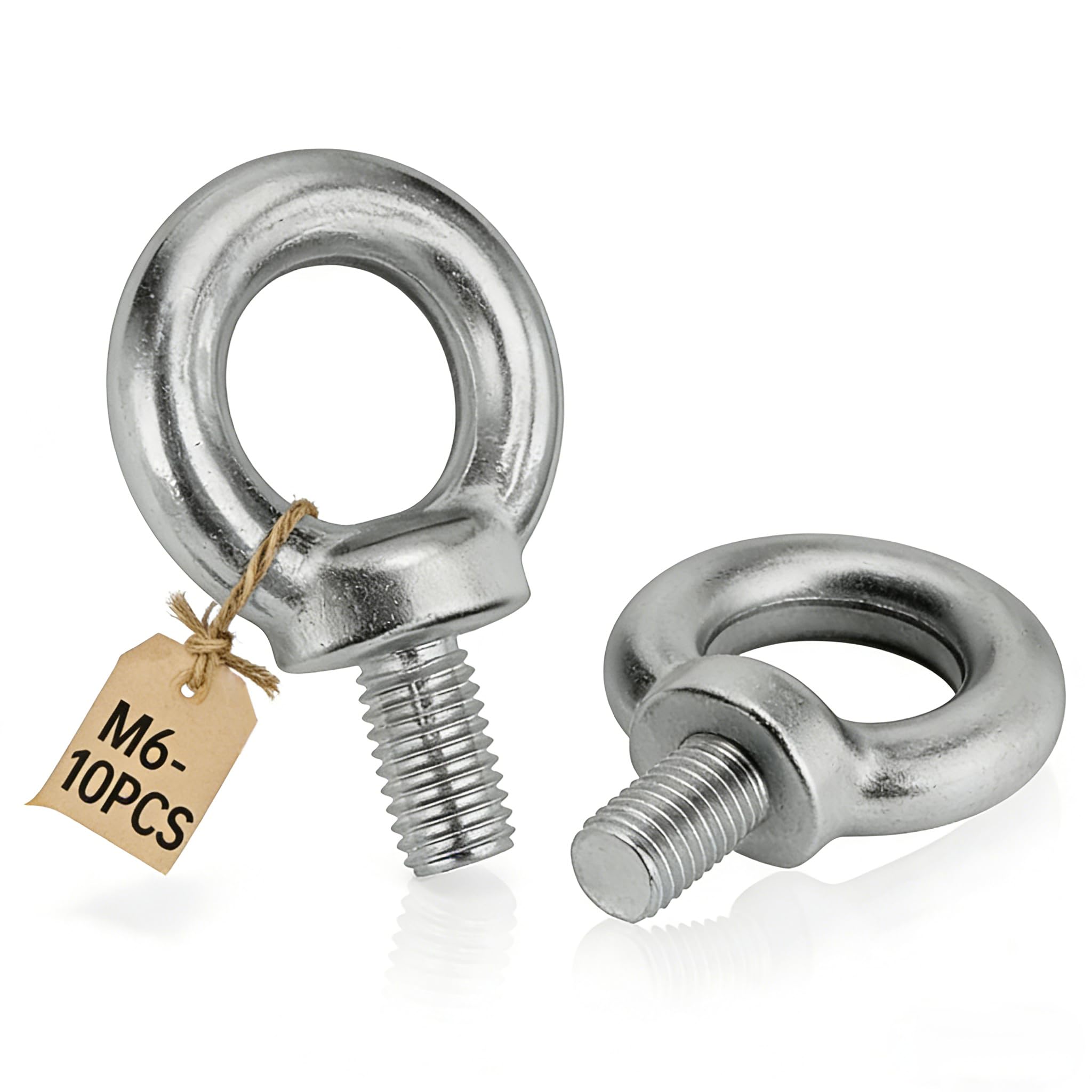msymsyu M6 Eye Bolts 10 Pcs Eye Bolts Heavy Duty